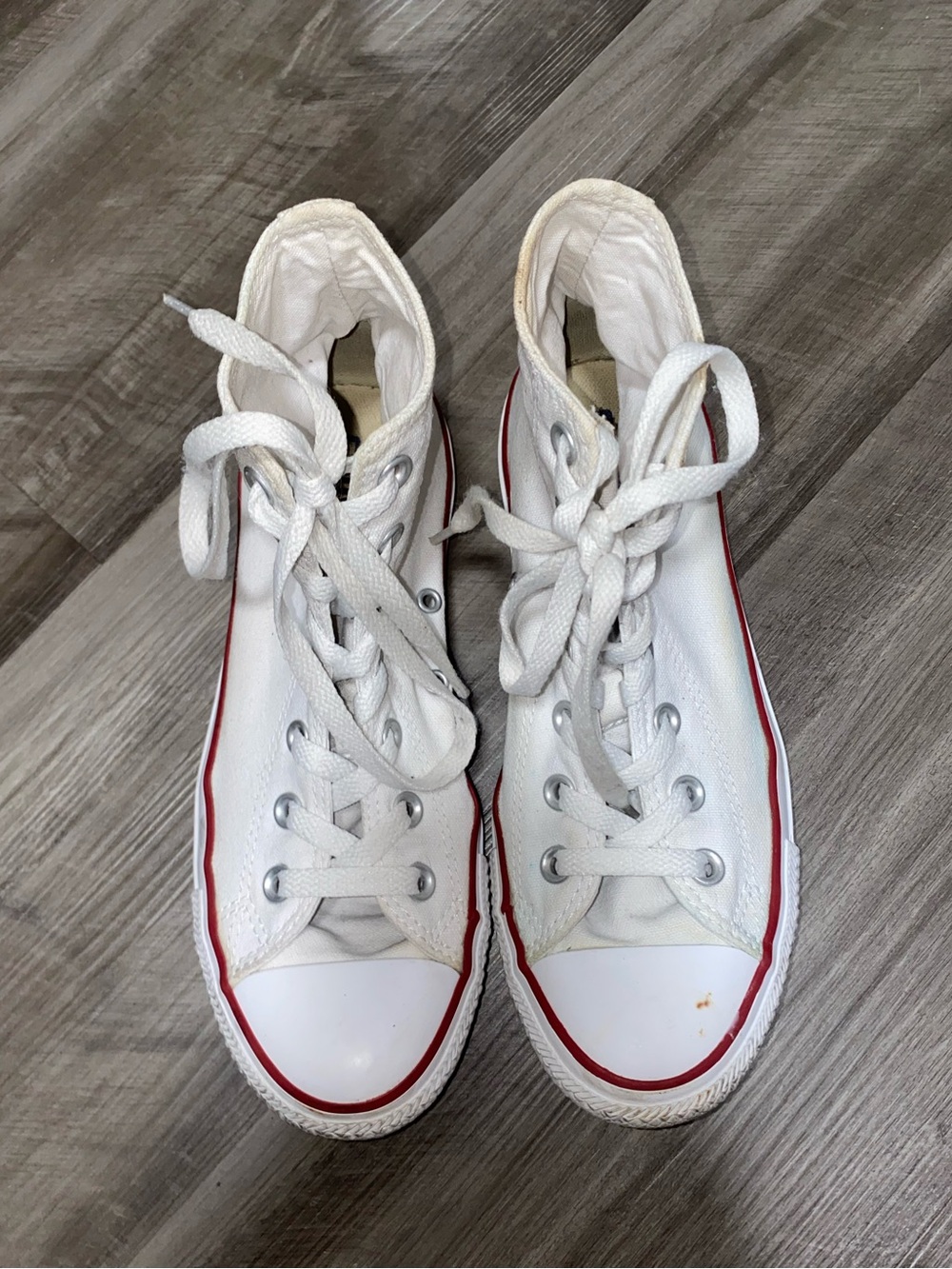 White Converse All Star high top sneakers